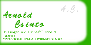 arnold csinto business card